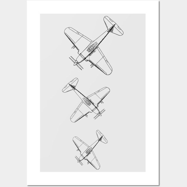 Aeroplane Print Dogfight Patent Print Wall Art by MadebyDesign